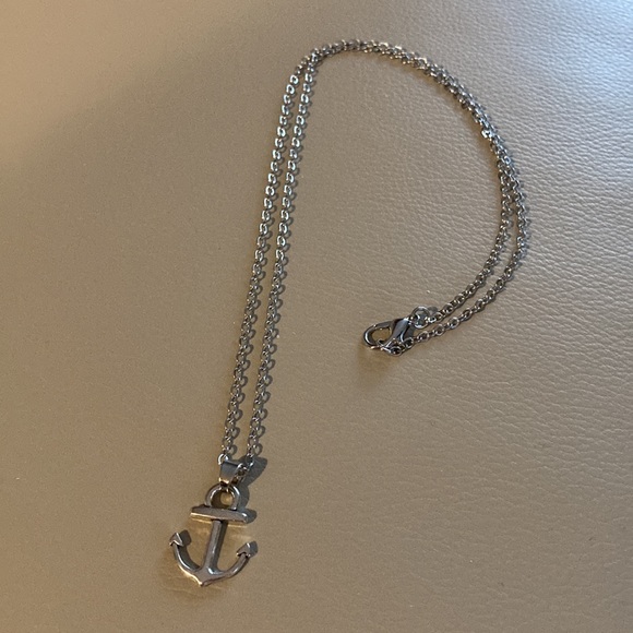 NWOT - New EFFY Silver Tone Necklace & Anchor Charm - Picture 5 of 8